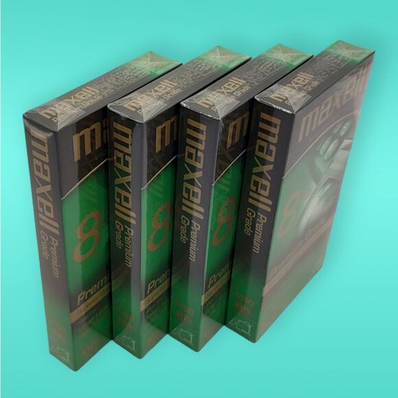 Premium Grade Maxell VHS T160 Superior Sound Factory Sealed 4 NEW Videocassettes - Picture 4 of 10